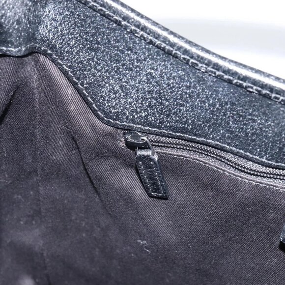 GUCCI GG Canvas Shoulder Bag Black Silver Auth - Picture 11 of 16